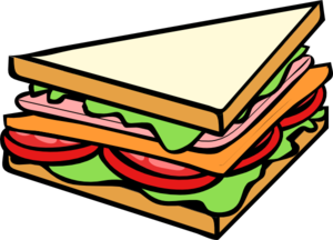 300x216 Sandwich Half 3 Clip Art