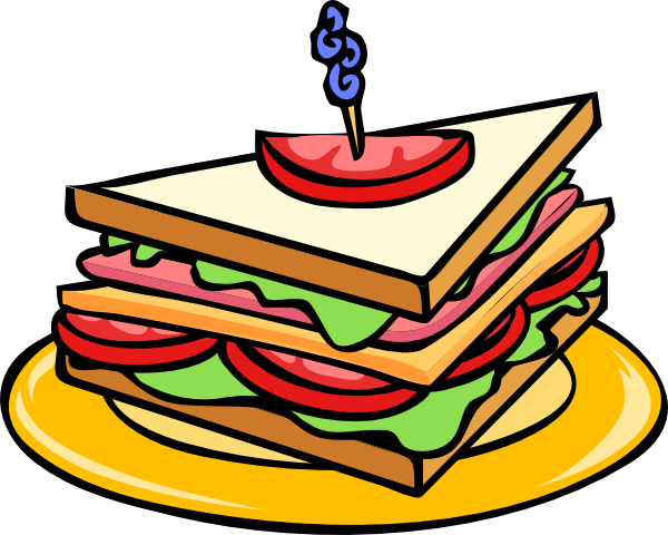 600x480 Sandwich Half Clip Art