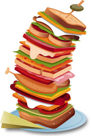 302x450 Sandwich Clipart Tall