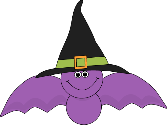 547x410 Cute Purple Bat Wearing A Black Witches Hat Clip Art Clip Art