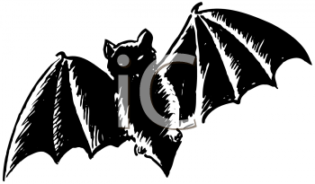 350x205 Royalty Free Bat Clip Art, Halloween Clipart