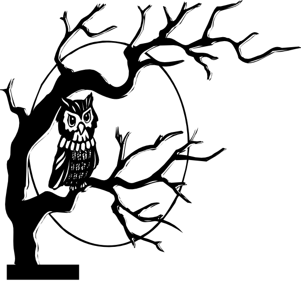 600x560 Owl In Tree Clip Art