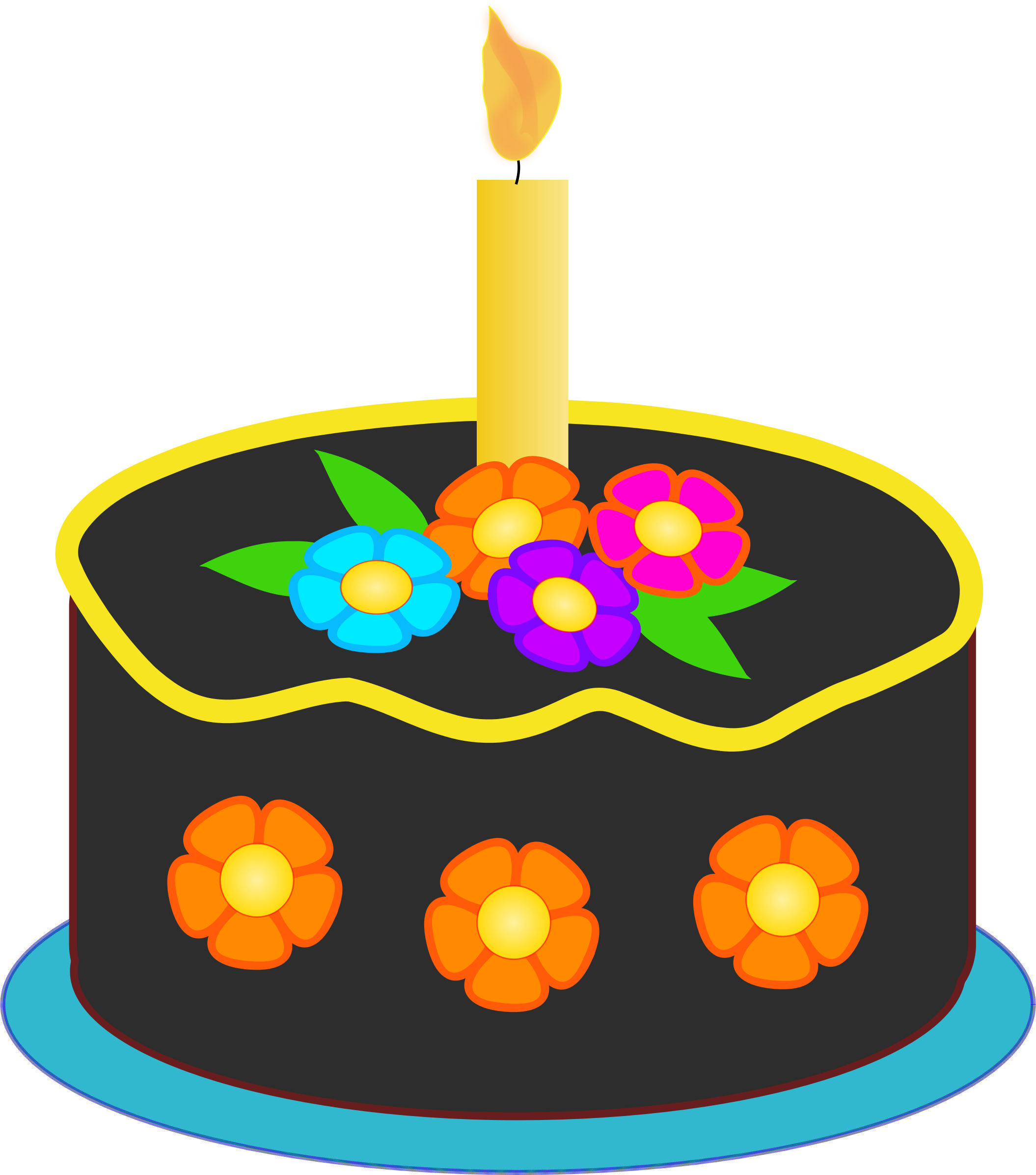 2110x2392 Chocolate Birthday Cake Clipart
