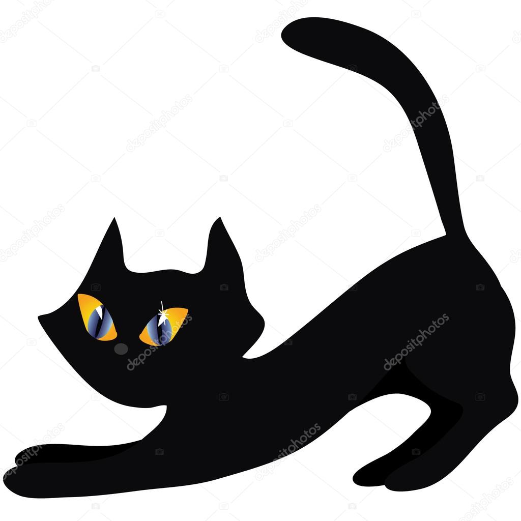 1024x1024 Halloween Black Cat Stock Vector Ollevita