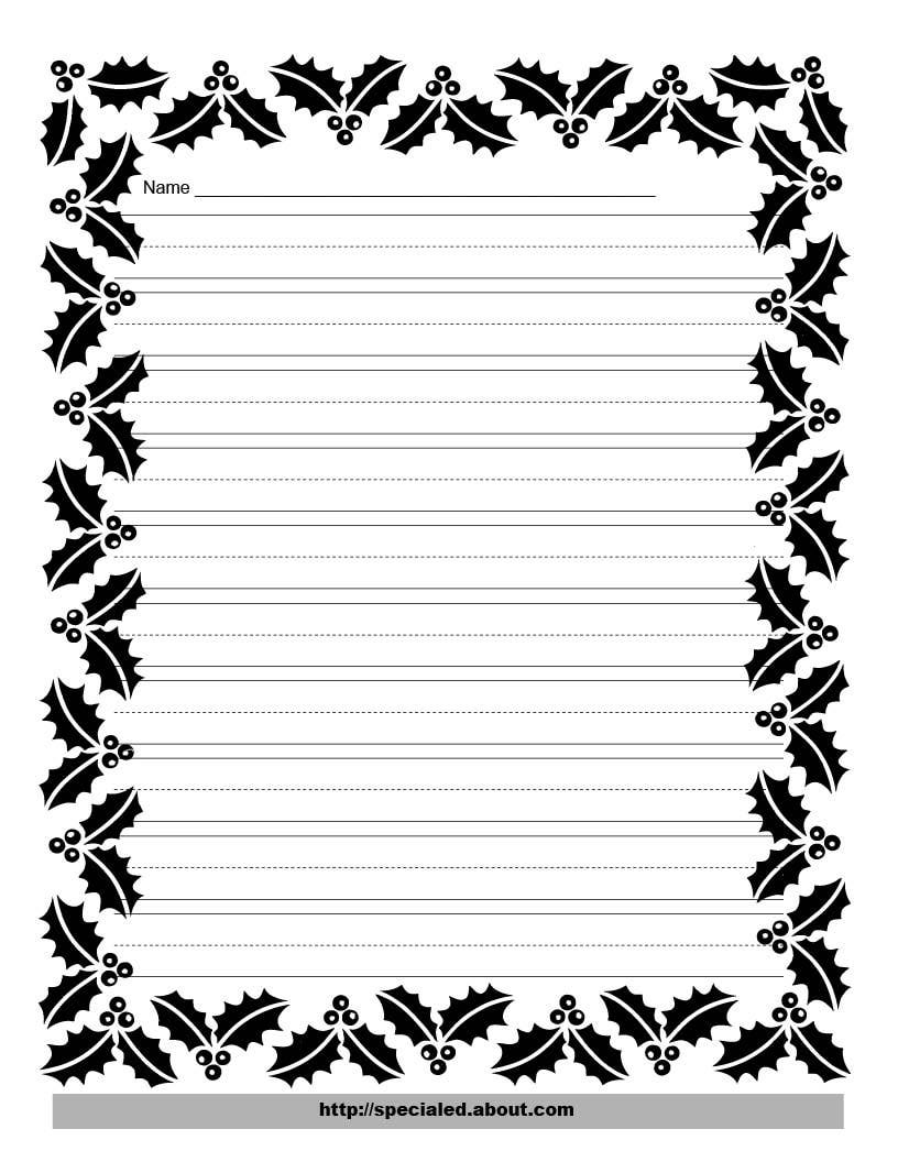 816x1056 Halloween Writing Borders Fun For Christmas