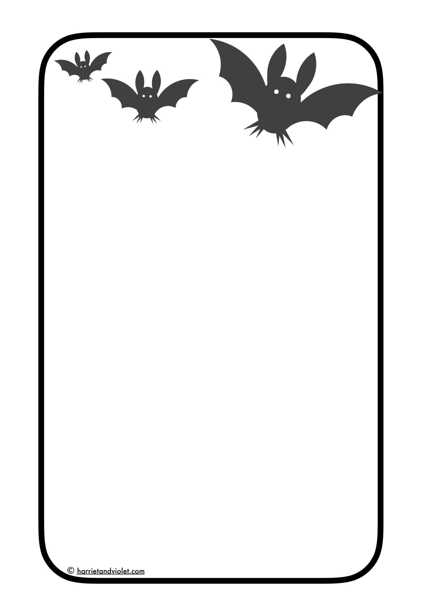 1449x2048 Halloween Border Paper A4