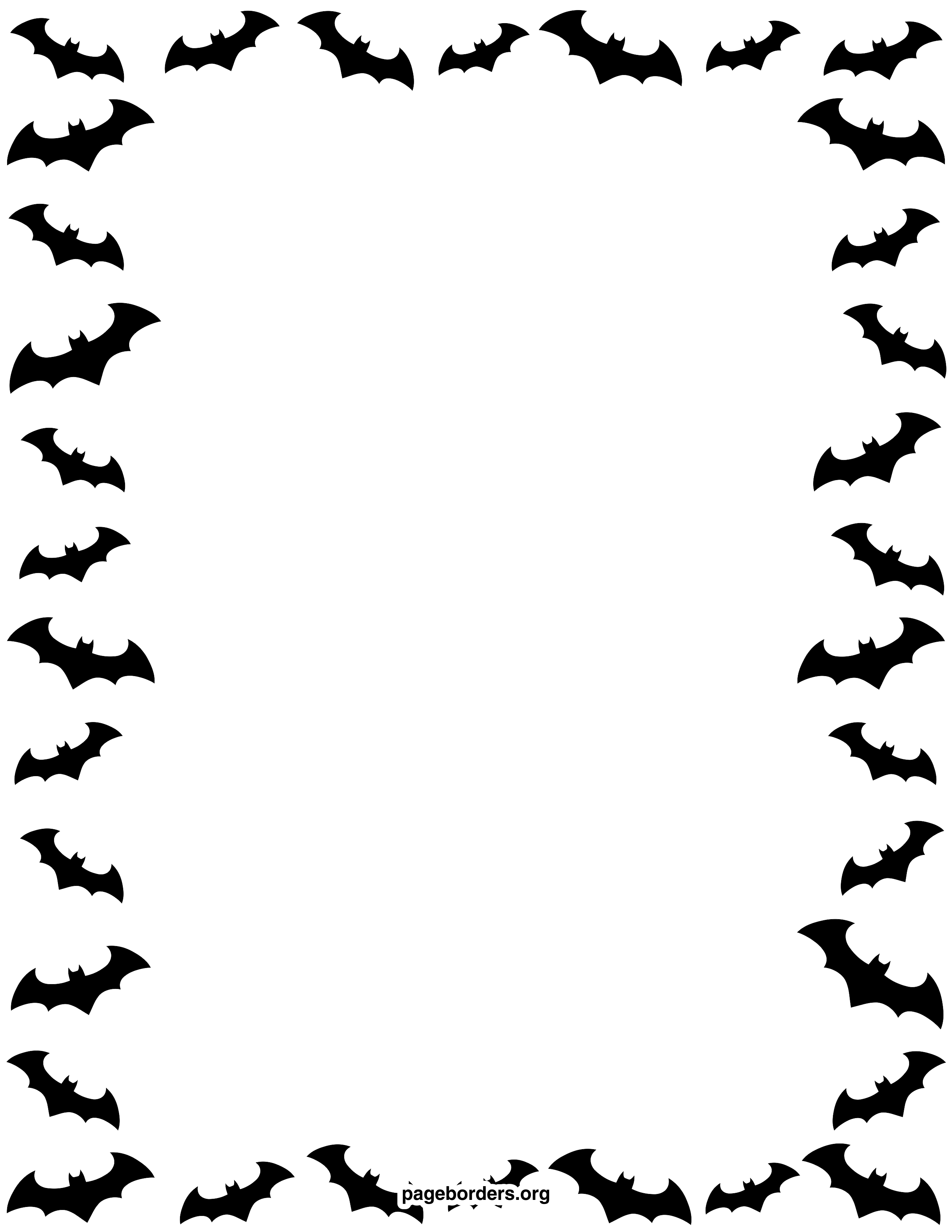 2550x3300 Halloween Borders Free