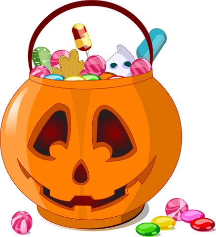 438x480 Halloween Clipart Candy Bag