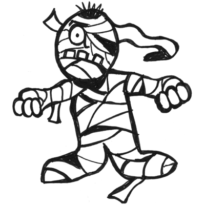400x400 Drawing Cartoon Mummies For Halloween In Easy Steps