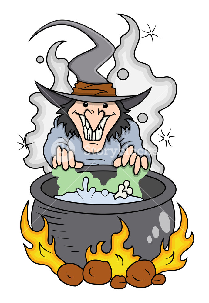 689x1000 Cartoon Witch Cooking