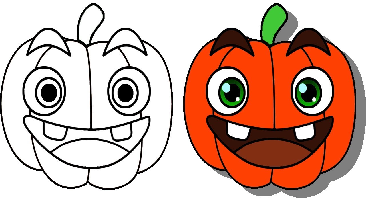 1280x720 How To Draw A Cartoon Halloween Pumpkin