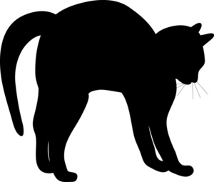 300x255 Halloween Cat Silhouette Clipart