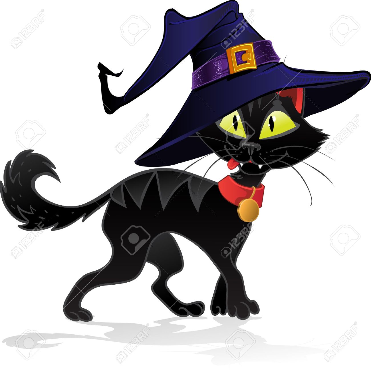 1300x1296 Black Terrible Witch Halloween Cat Royalty Free Cliparts, Vectors
