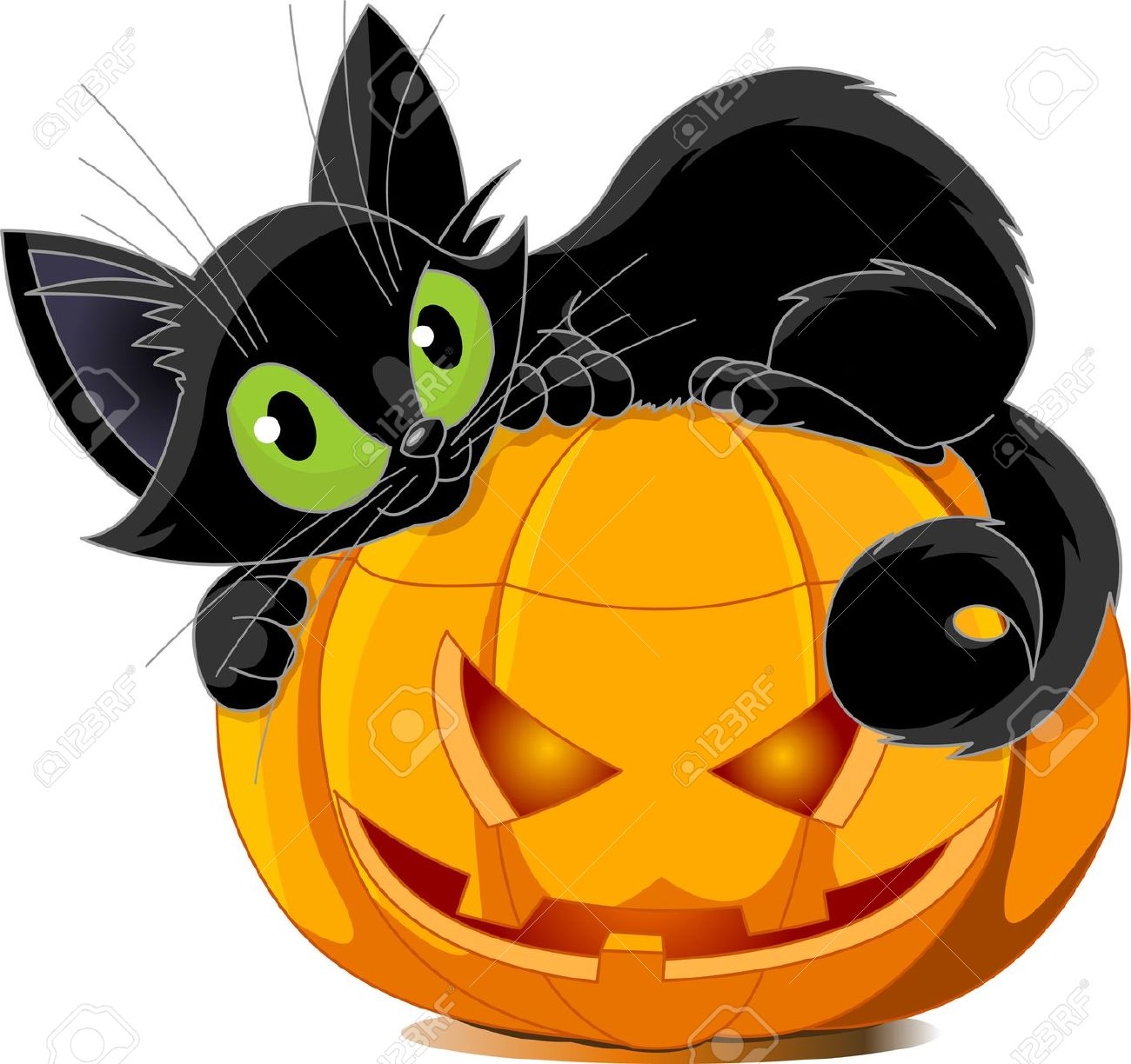 1300x1224 Clip Art Of Halloween Cats Halloween Amp Holidays Wizard