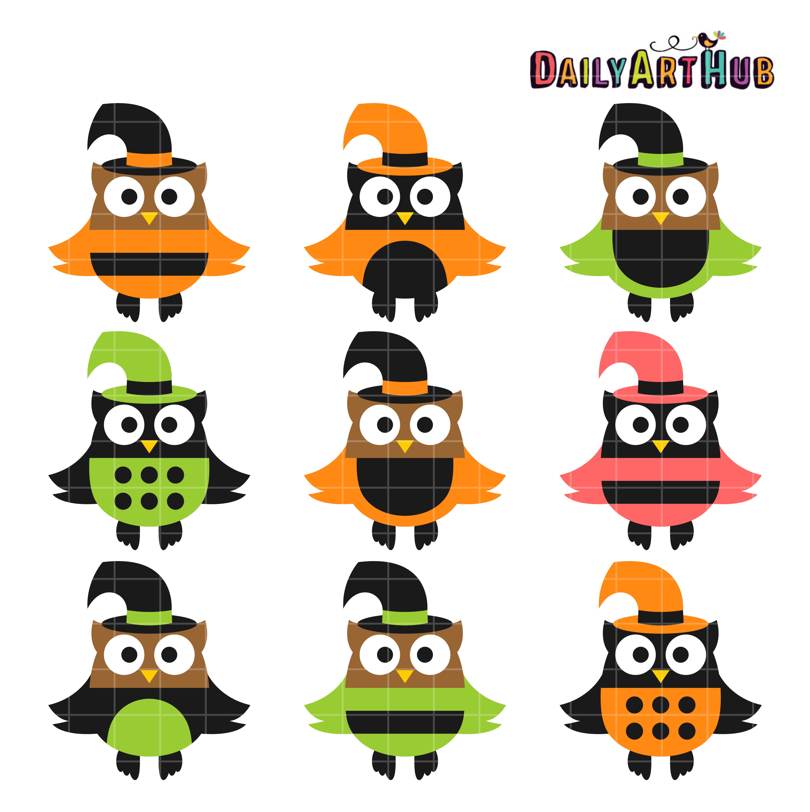 2664x2670 Halloween Owls Clip Art Set Daily Art Hub