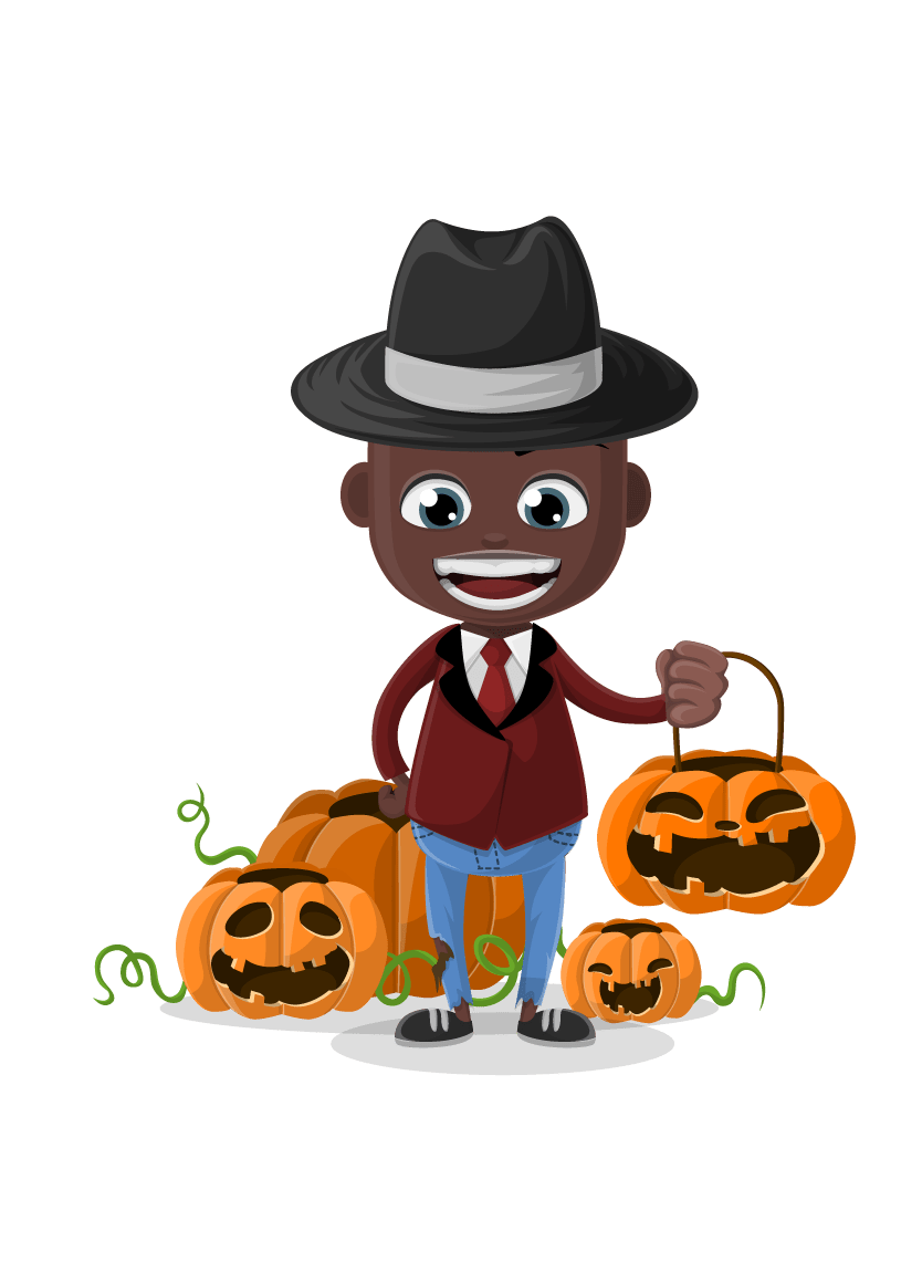 834x1142 Halloween Vector Character Set