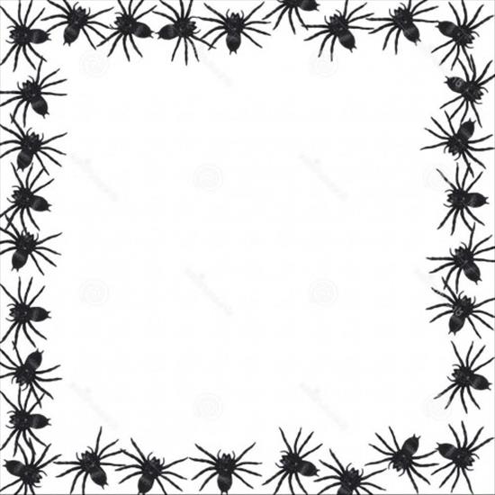 550x550 Halloween Clip Art Black And White Border