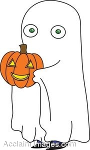 180x300 Halloween Clip Art Of A Little Boy In A Ghost Costume