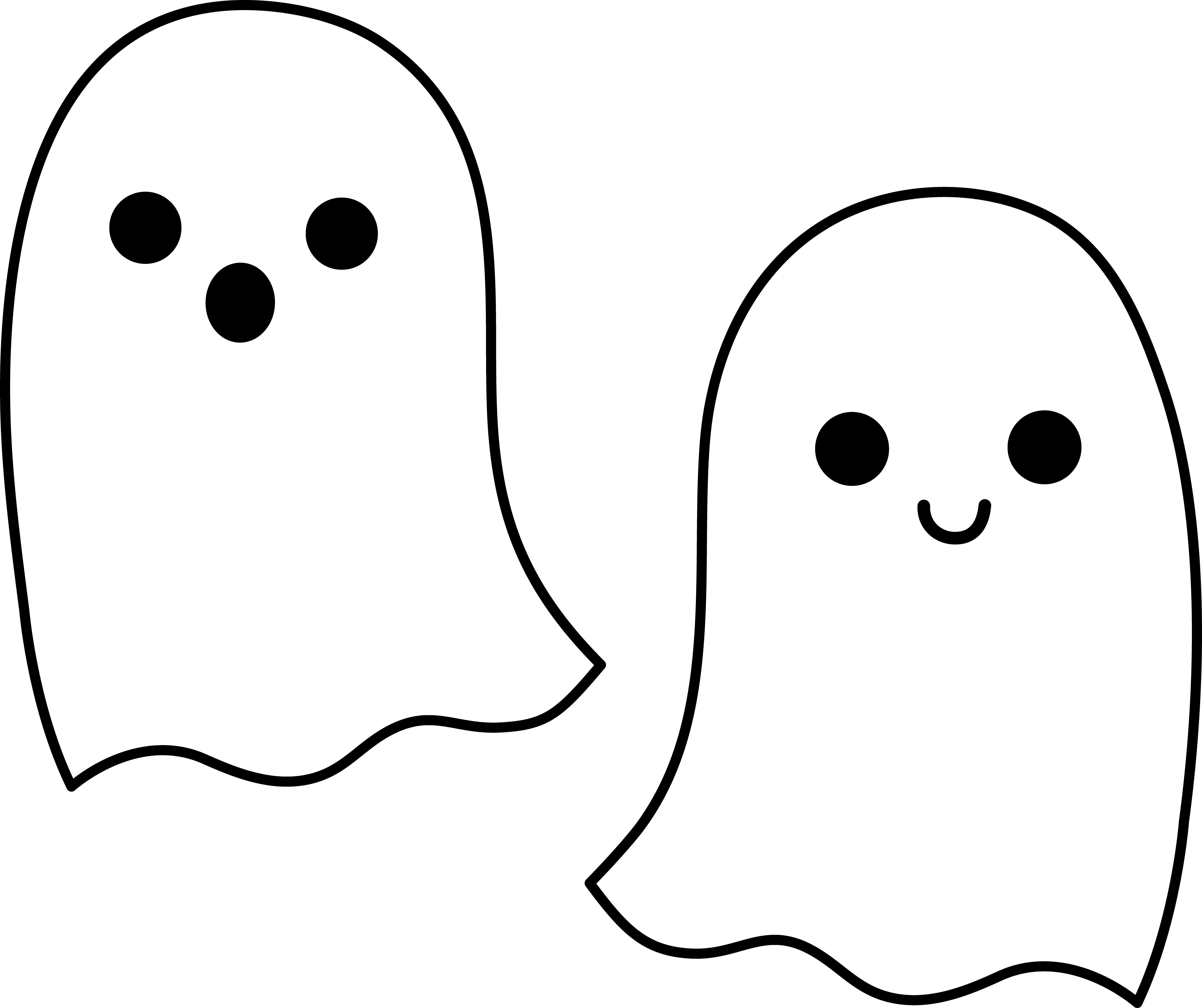 5942x4982 Cute Simple Halloween Ghosts