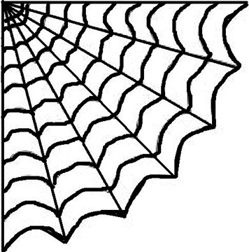 356x360 Clipart Black Background Cornered Spider Web
