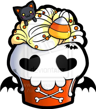 400x453 Drawn Cake Halloween Cupcake