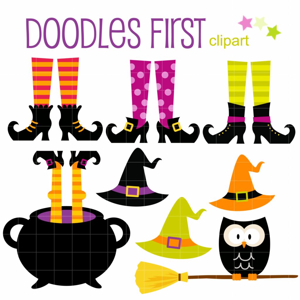 1024x1024 Halloween ~ Witch Feet And Hats Halloween Digital Clip Art For Il