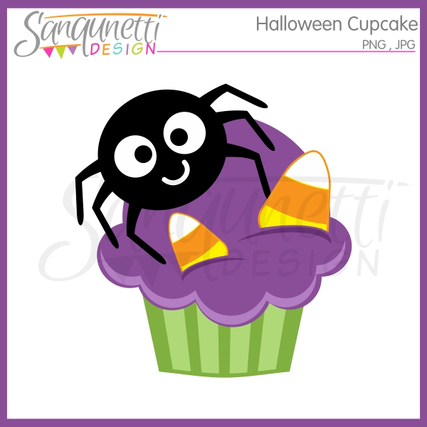 600x600 Sanqunetti Design Halloween Cupcake Clipart