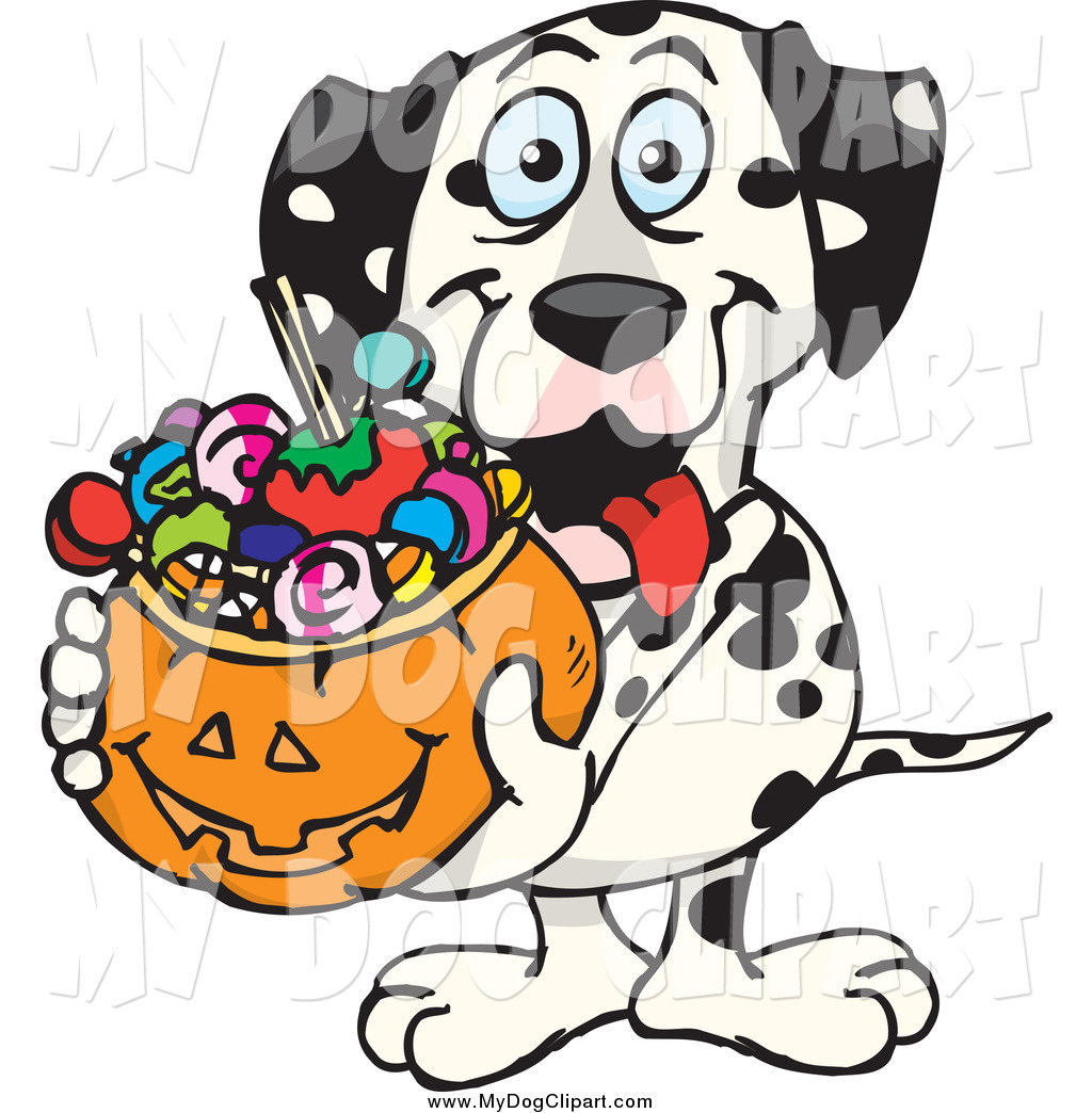 1024x1044 Clip Art A Dalmatian Dog Holding A Pumpkin Basket Full