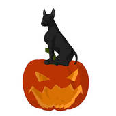 170x170 Halloween Dog Clip Art Stock Illustrations
