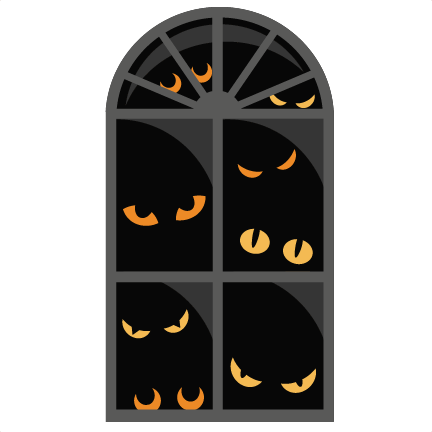 432x432 Halloween Window Svg Scrapbook Cut File Cute Clipart Files