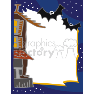 300x300 Royalty Free Haunted House With Bats Flying Around Photo Frame