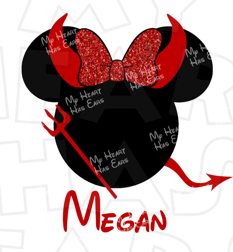 773x837 Minnie Mouse Dressed As A Devil Halloween Instant Download Digital