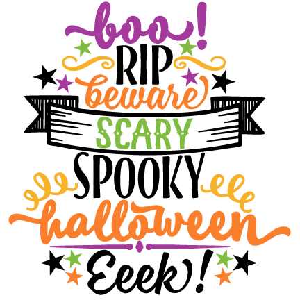 432x432 Halloween Word Art Svg Scrapbook Cut File Cute Clipart Files