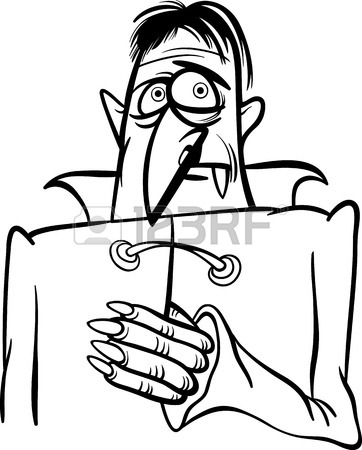 362x450 Black And White Cartoon Illustration Of Spooky Halloween Skeleton