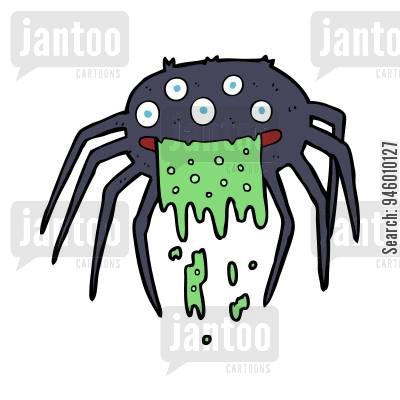 400x400 Arachnophobic Cartoons