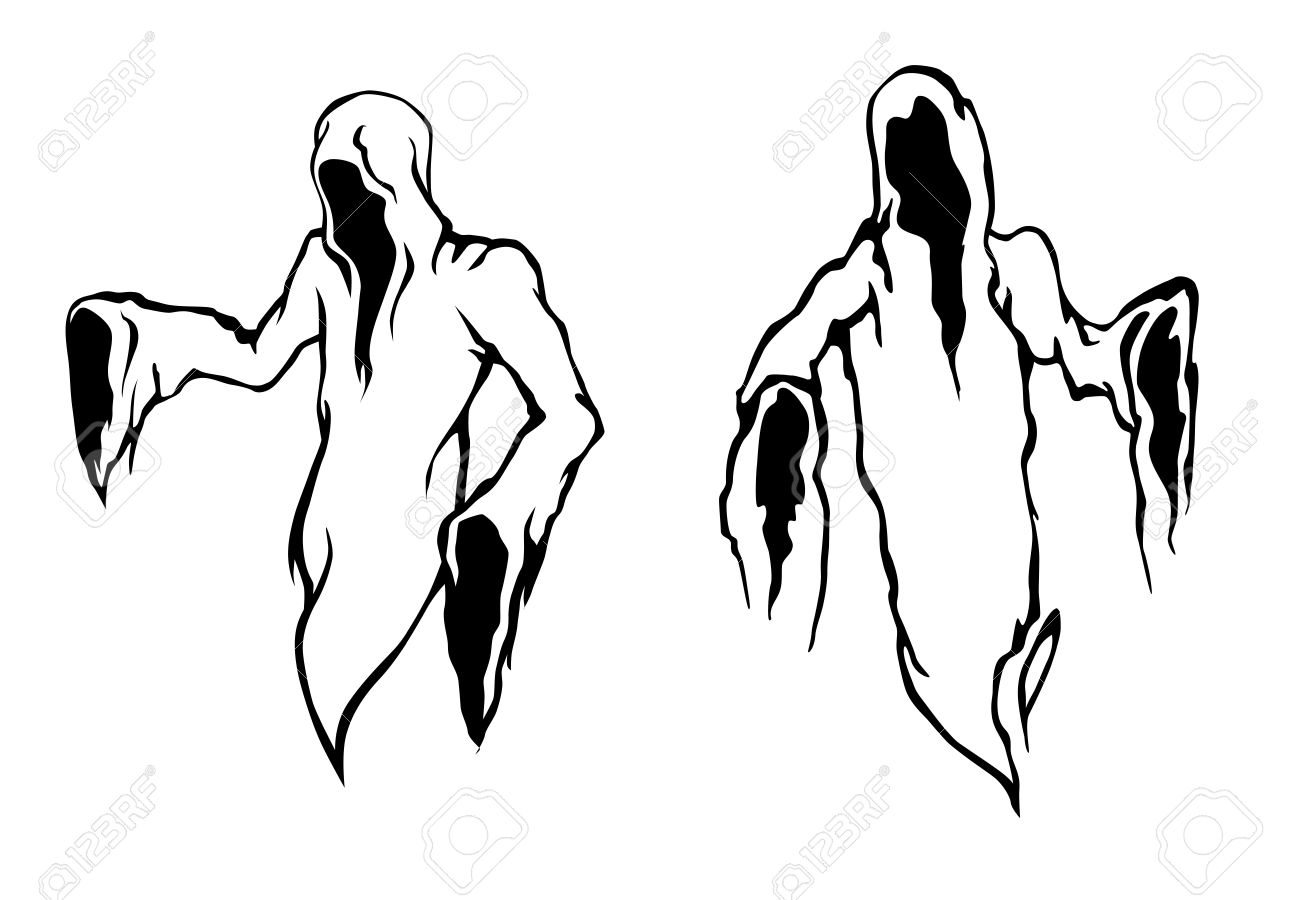 1300x900 Halloween Ghosts And Monsters With The Frightening Empty Hooded