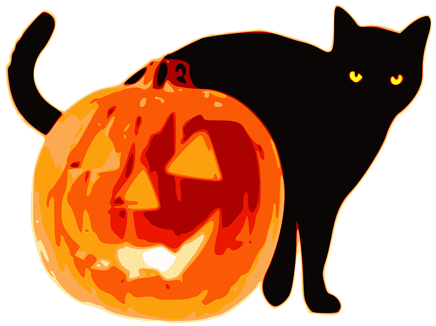 886x663 Bat Clipart Halloween Black Cat