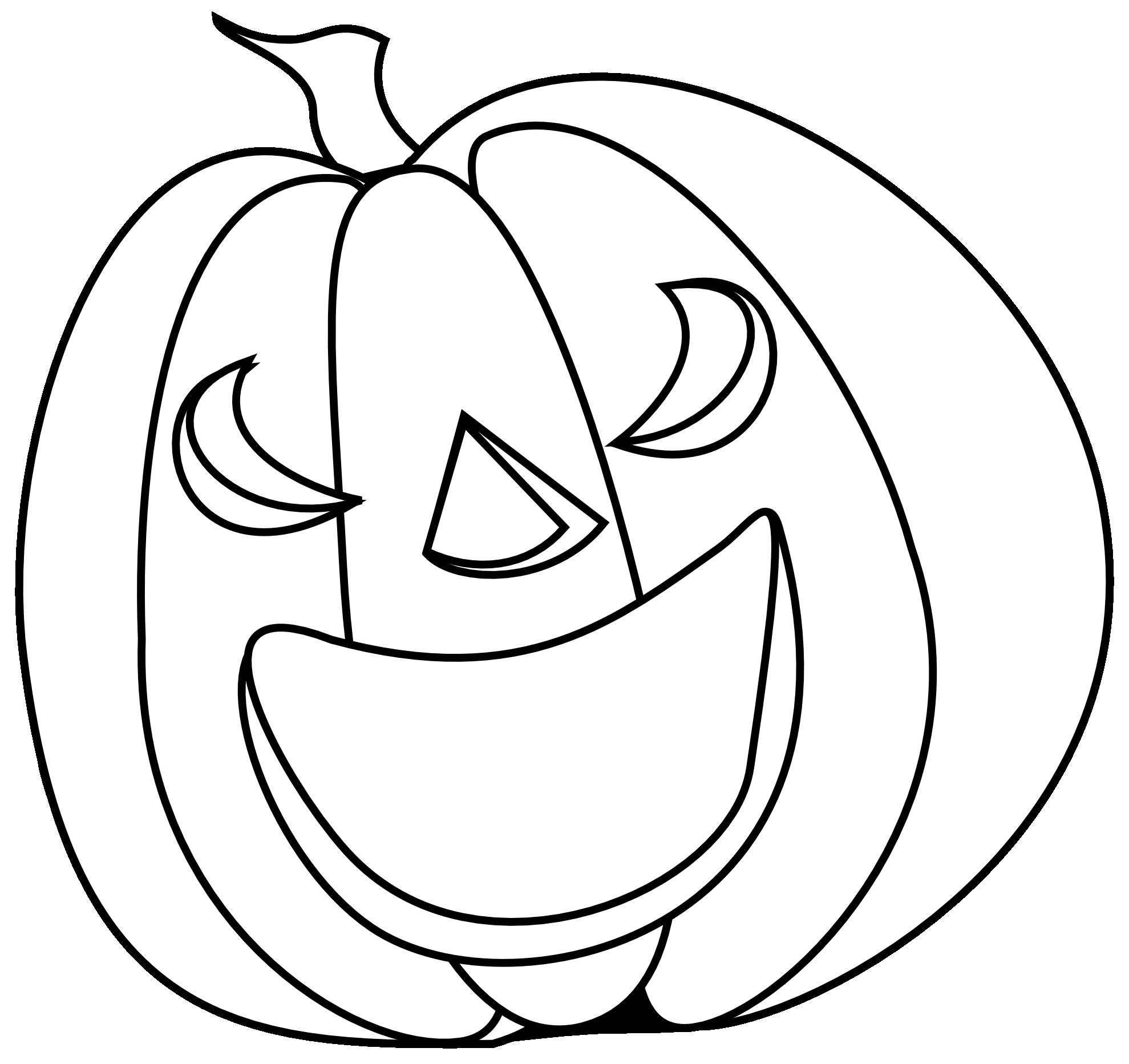 Halloween Pumpkin Clipart Black And White