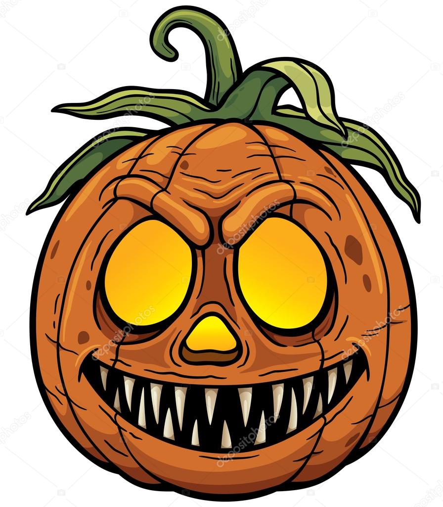 896x1024 Halloween Pumpkin Cartoon Stock Vector Sararoom