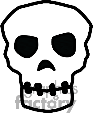 300x366 Skull Face Clipart