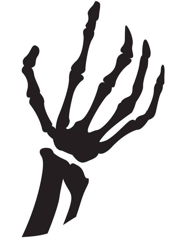 616x821 Skeleton Hand Pumpkin Carving Template