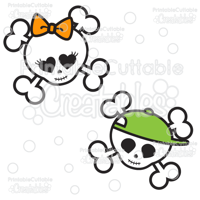 650x650 Cute Skulls Halloween Svg Cutting Files Amp Clipart
