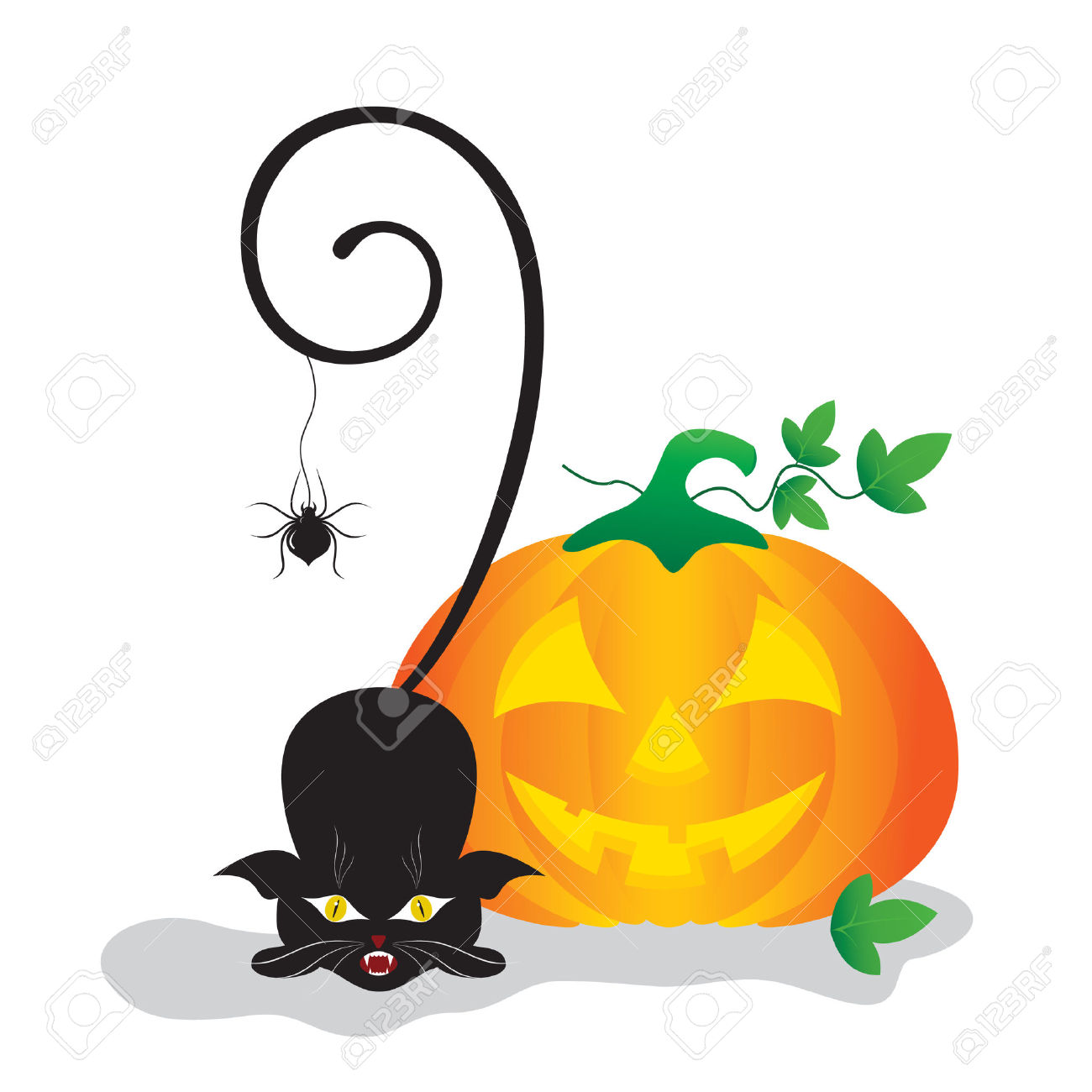 1300x1300 Pumpkin Spider Clipart