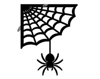 340x270 Halloween Corner Spider Web Clipart