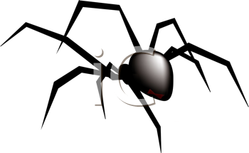 350x215 Royalty Free Spider Clip Art, Halloween Clipart