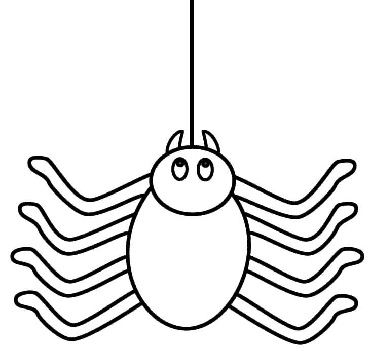 730x687 Halloween Spider Coloring Page