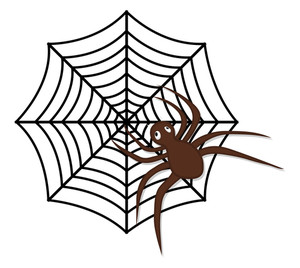 300x268 Halloween Spider Web Royalty Free Stock Image
