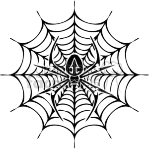 300x300 Royalty Free Large Web With Spider 374542 Vector Clip Art Image