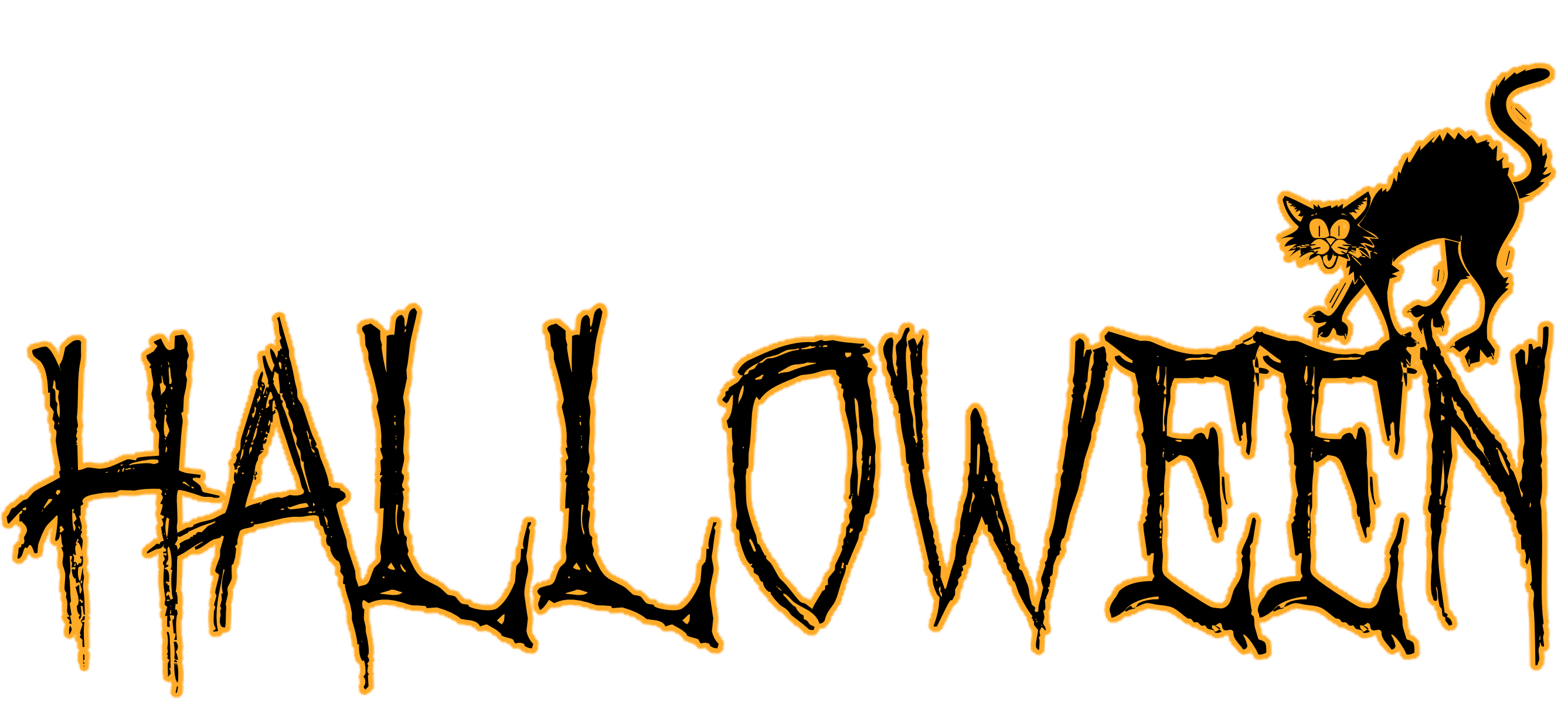 2675x1222 Halloween ~ Happy Halloween Text Transparent Png Mart Incredible