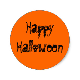324x324 Happy Halloween Text Stickers Zazzle